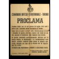 Comando difesa territoriale - Torino. Proclama