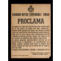 Comando difesa territoriale - Torino. Proclama